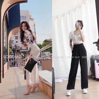 QUẦN SỚ ỐNG SUÔNG KHOÁ LỆ HÔNG SIÊU CHẤT