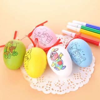 Trứng tô màu gồm 1 trứng và 4 cây bút chỉ 5k8 rẻ