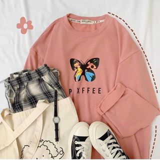 Áo sweat in con bướm