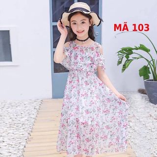 Đầm hoa cục xinh cho bé