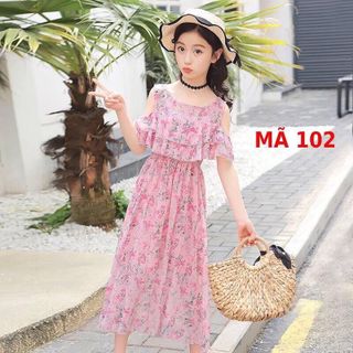 Đầm hoa cục xinh cho bé