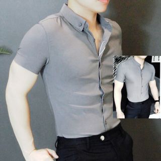 Sơ mi ngắn tay trơn Nam Công Sở