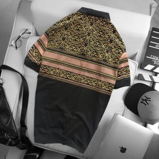 ÁO THUN CÁ SẤU PHỐI HOA VĂN