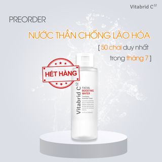 NƯỚC THẦN Vitabrid C12 Facial Boosting Water CHỐNG LÃO HÓA CÙNG HIỆU ỨNG “DA PHỦ SƯƠNG”