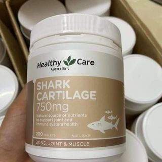 Hỗ trợ xương khớp Sụn vi cá Healthy Care Shark Cartilage 750mg 200 viên của Úc giá sỉ