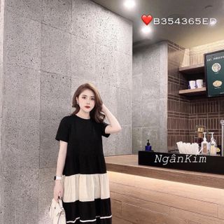 Đầm suông tầng phối màu cực xinh - Mua đầm suông đẹp giá rẻ