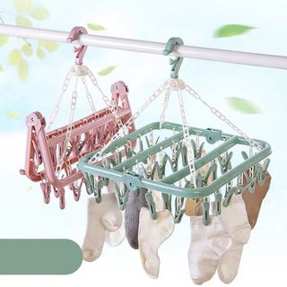 Móc Trùm Phơi Quần Áo 32 Kẹp Đa Năng