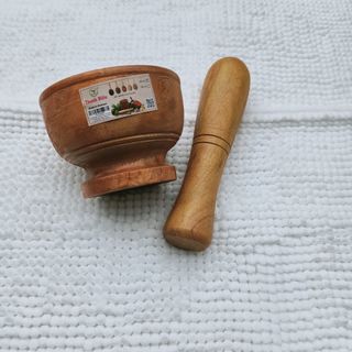 Bộ Chày Cối gỗ- Happy Kitchen