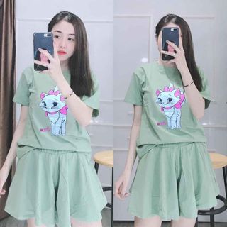 SÉT BỘ COTTON 4C CO GIÃN , MỀM MỊN, KHÔNG XÙ,THẤM HÚT MỒ HÔI