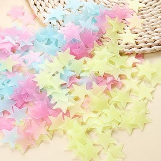 combo 100 ngôi sao dạ quang phát sáng trong đêm + 100 miếng băng keo 2 mặt . giá sỉ 13k/ 1 gói đủ màu.