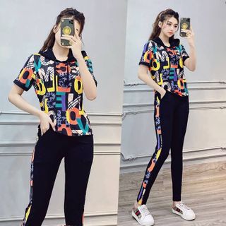Đồ bộ thể thao có nón phối chữ TT395