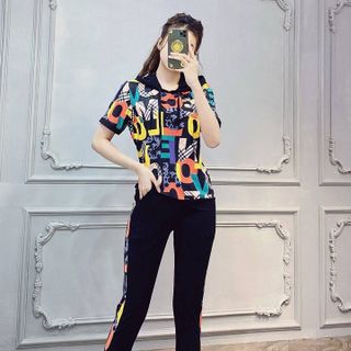 Đồ bộ thể thao có nón phối chữ TT395