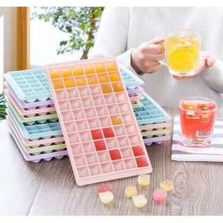 Combo 2 Khay Làm Đá Viên Tủ Lạnh Bằng Nhựa Dẻo 60 Ngăn