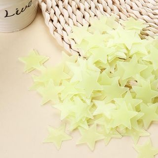 combo 100 ngôi sao dạ quang phát sáng trong đêm + 100 miếng băng keo 2 mặt . giá sỉ 13k/ 1 gói đủ màu lun