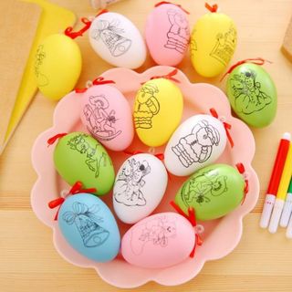 Bộ trứng tô màu gồm 1 trứng và 4 bút lông nhé 5k8