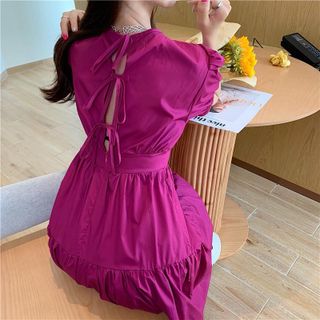 Váy thiết kế kiểu Pháp nơ lưng cho nữ (mã 50)