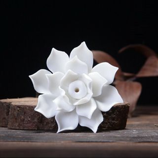 Hoa sen trắng , hoa sen gốm sứ