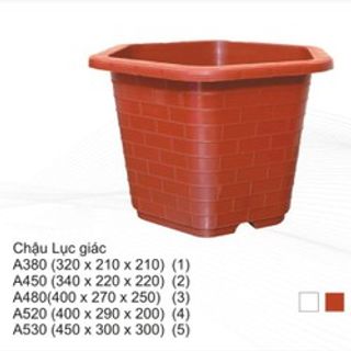 Chậu nhựa lục giác FA các loại cỡ( giá sỉ)