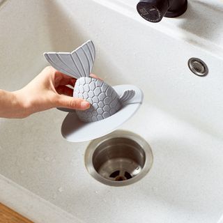 Chặn Hố Ga Silicon Chống Mùi Hôi, Thoát Nước Hình Đuôi Cá