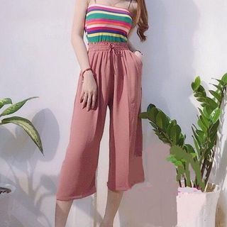Quần Lững Nữ Vải Đủi Ống Rộng Thời Trang Mới Qđl 04