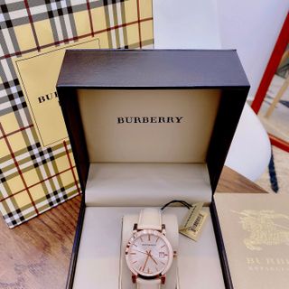 Đồng hồ nữ BURBERI THE CITY BEIGE LEATHER STRAP LADIES #BU9109