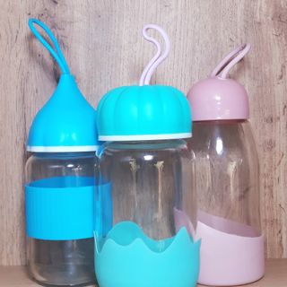 Bình Đựng Nước Thủy Tinh 350ml Tiện Lợi