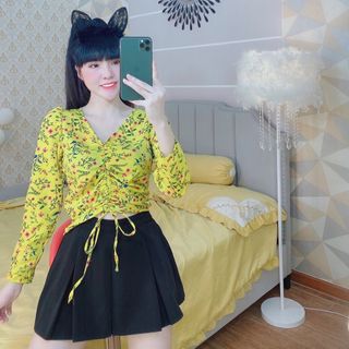 Áo voan lụa hoa dày mịn- hình chụp thật-bao bán