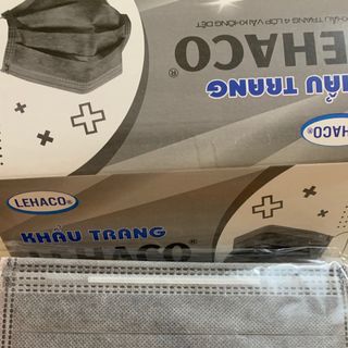 Khẩu trang lehaco xám hộp 50c
