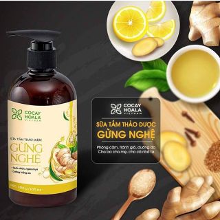 Sửa tắm thảo dược cocayhoala chiết xuất gừng nghệ