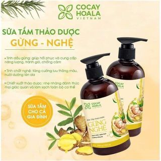 Sửa tắm thảo dược cocayhoala chiết xuất gừng nghệ