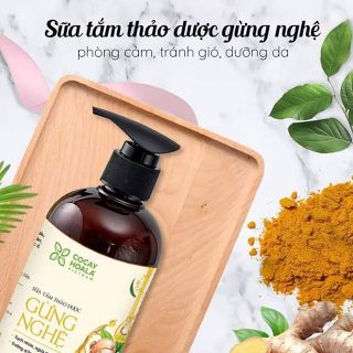 Sửa tắm thảo dược cocayhoala chiết xuất gừng nghệ