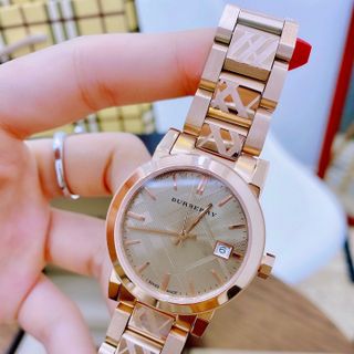 Đồng hồ nữ BURRBERI THE LADIES CITY ENGRAVED WATCH #BU9146