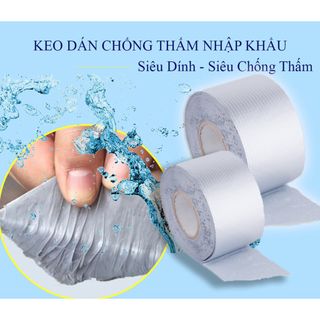 [5cm x 5m] Keo Dán Chống Thấm Đa Năng Cho Tường - Trần Nhà - Mái Tôn - Ống Nước