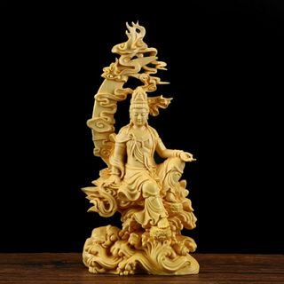TƯỢNG THUỶ NGUYỆT QUAN ÂM BẰNG GỖ HOÀNG DƯƠNG