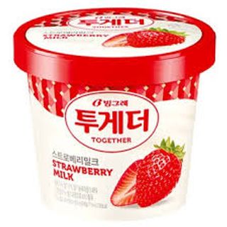 Kem hộp Together vị dâu sữa Binggrae Hàn Quốc 700ml
