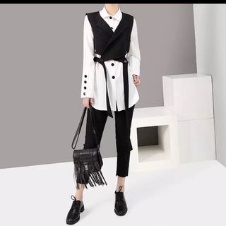 Áo vest sơ mi nữ cách điệu