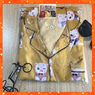 Bộ Pijama Nữ Quần Dài Tay Cộc