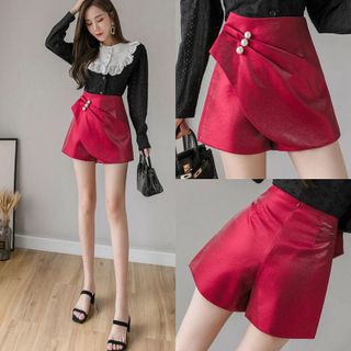 Quần Short da nữ thời trang, kiểu dáng trẻ trung, phong cách NV0277 giá sỉ