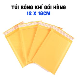 Combo 10, 50 túi giấy kraft bóng khí đóng gói hàng hóa chuyên nghiệp (kích thước 12x18cm) giá sỉ