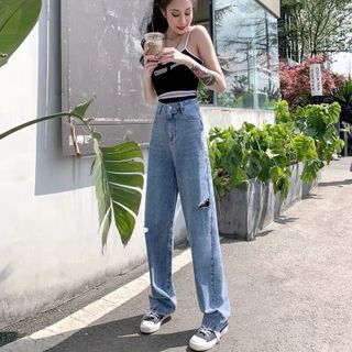 Jean dài suông siêu hack dáng