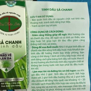 TINH DẦU SẢ CHANH NGUYÊN CHẤT 5ml