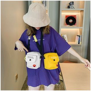 Túi đeo chéo vuông nhỏ vải bố phong cách Hàn quốc