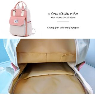 Balo thời trang phối màu trẻ trung, chất vải đẹp cực xinh D1456