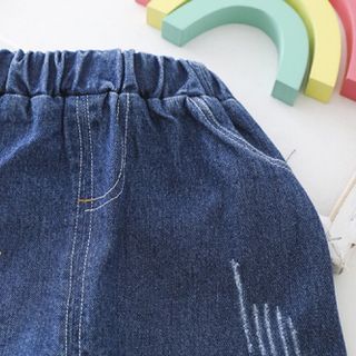 Bộ quần bò + áo thun cầu vồng màu cam