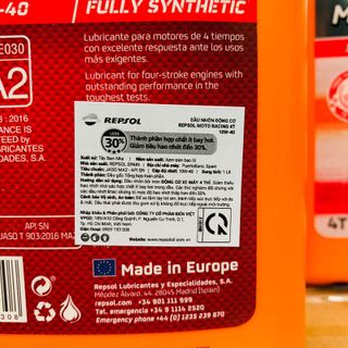 Dầu Nhớt Repsol Racing 4T 10W40 (1 Lít) - Giá sỉ / Giá bán buôn