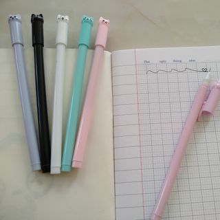bút gel nắp mèo cute