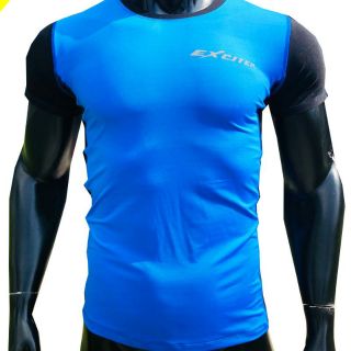 Áo thun xe máy phối sường Exciter xanh