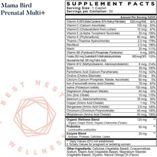Mama bird Prenatal - Vitamin tổng hợp cho người mang gen MTHFR