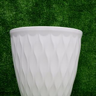 Chậu Nhựa Mắt Lưới Tròn Giả Sứ (28x34x20cm) -Trồng Cây Kiểng/Cây Ăn Trái
