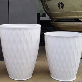 Chậu Nhựa Mắt Lưới Tròn Giả Sứ (28x34x20cm) -Trồng Cây Kiểng/Cây Ăn Trái